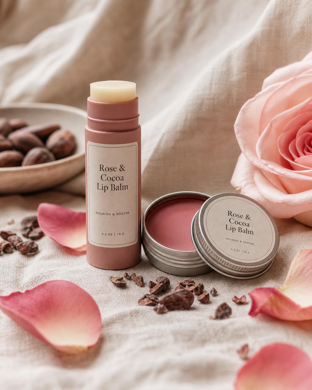 Rose & Cocoa Lip Balm
